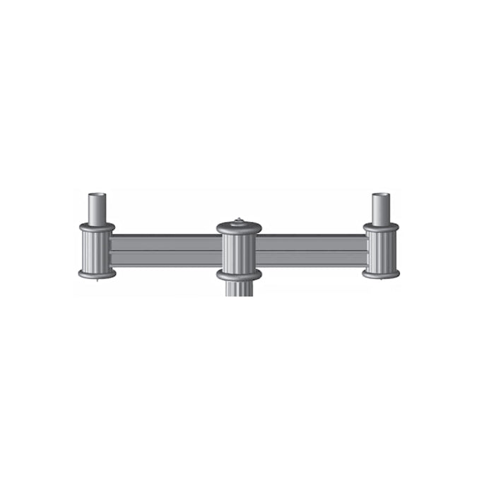 2 @ 180 deg. Fixture Mount, Aluminum Decorative Lancaster Bracket, Pole Top Hub Mount