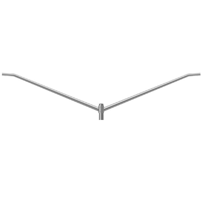 2 @ 180 deg. Fixture Mount, 4' Long, Aluminum Tapered Elliptical Mast Arm Bracket, Bolt-On Pole Mount