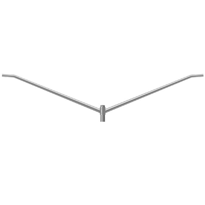 2 @ 180 deg. Fixture Mount, 4' Long, Aluminum Tapered Elliptical Mast Arm Bracket, Bolt-On Pole Mount