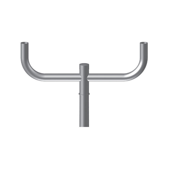 2 @ 180 deg. Fixture Mount, Steel Bullhorn Bracket, Pole Top Mount