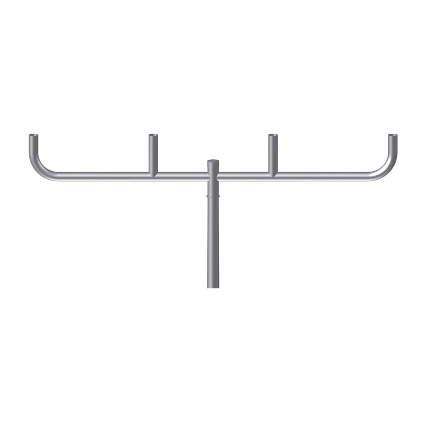 4 @ 180 deg. Fixture Mount, Steel Bullhorn Bracket, Pole Top Mount