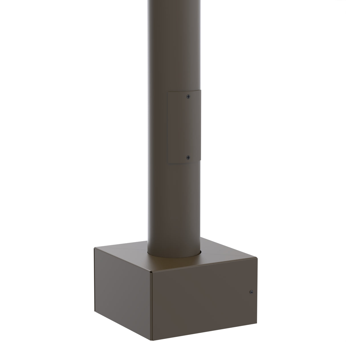 30' Tall x 6.0" OD x 0.188" Thick, Round Straight Aluminum, Anchor Base Light Pole