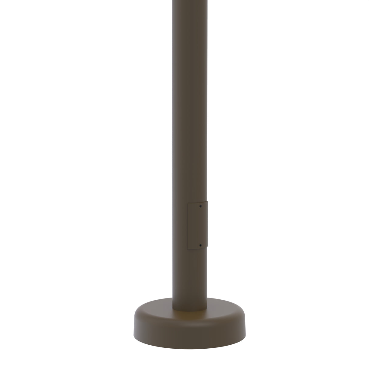 8' Tall x 4.0" Base OD x 3.0" Top OD x 0.125" Thick, Round Tapered Aluminum, Hinged Anchor Base Light Pole