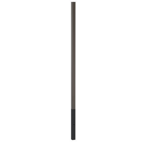 20' Above Grade x 5.0" OD  x 0.188" Thick, Square Straight Aluminum, Direct Burial Light Pole