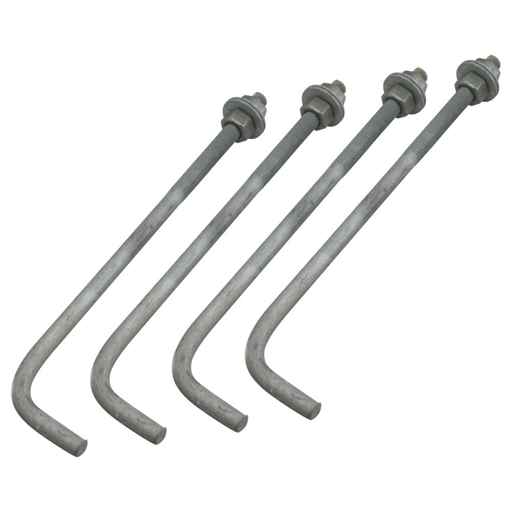 5/8" x 16" x 2" Heavy Duty Light Pole Anchor Bolt Kits - 4 Bolts Per Kit - FREE Ground Shipping