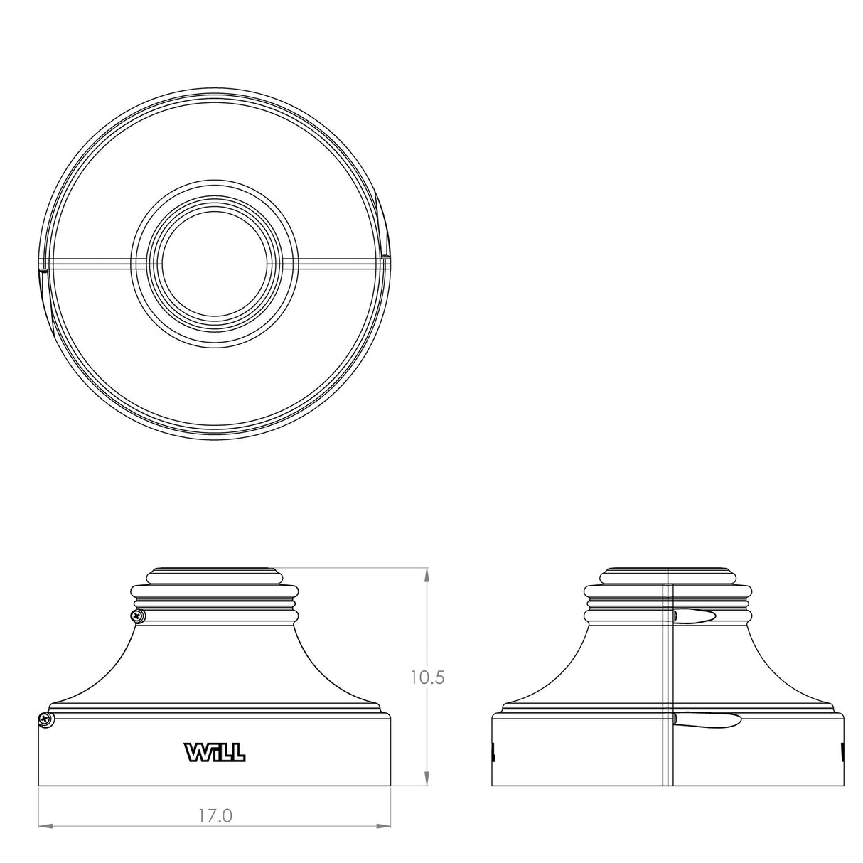 CL1 Decorative Clamshell Light Pole Base Cover for 5" Round Light Poles