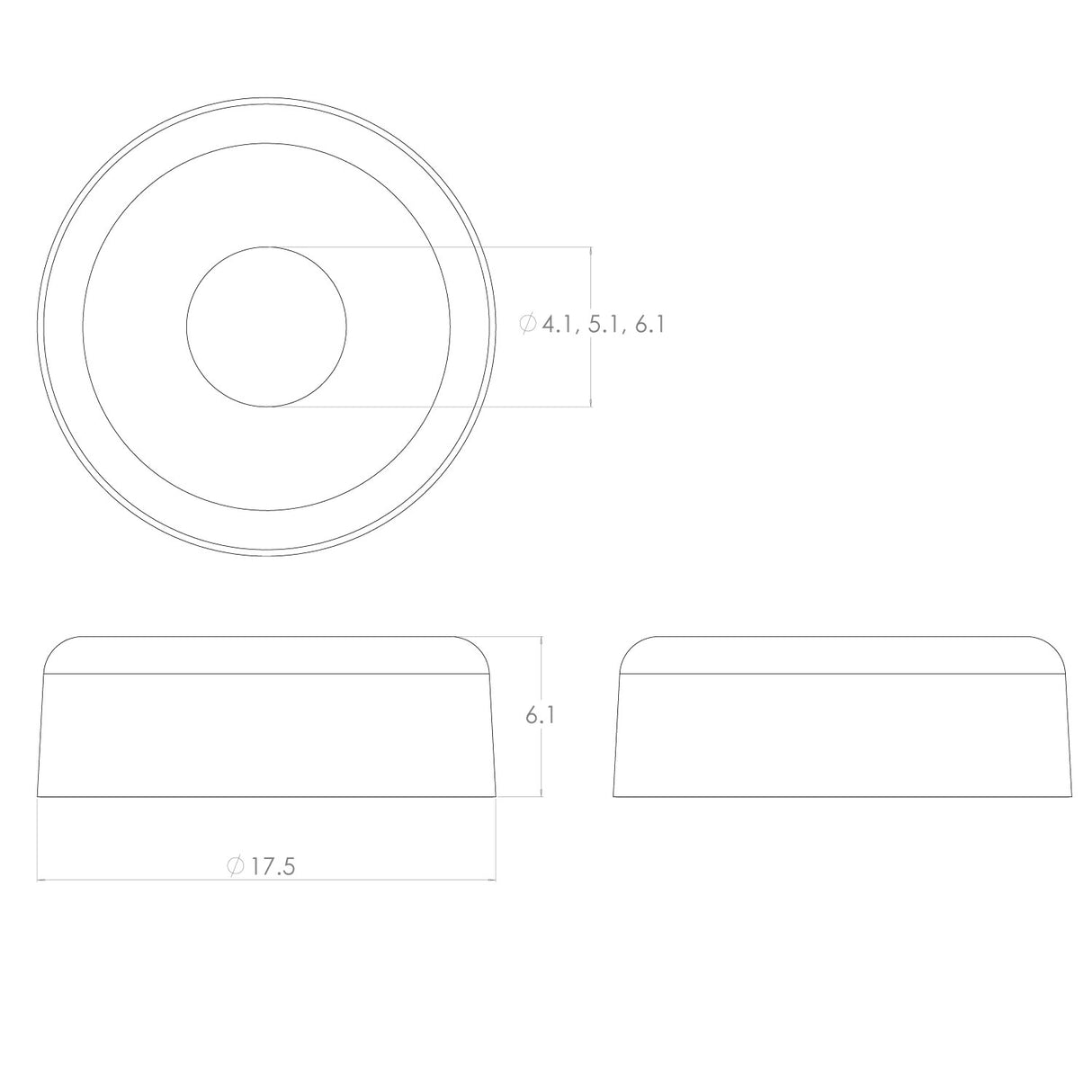 SC1 Spun Light Pole Base Cover for 5" Round Light Poles