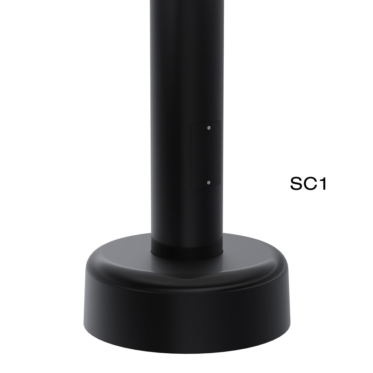 8' Tall x 4.0" OD x 0.125" Wall Thickness, Round Straight Aluminum, Anchor Base Decorative Light Pole