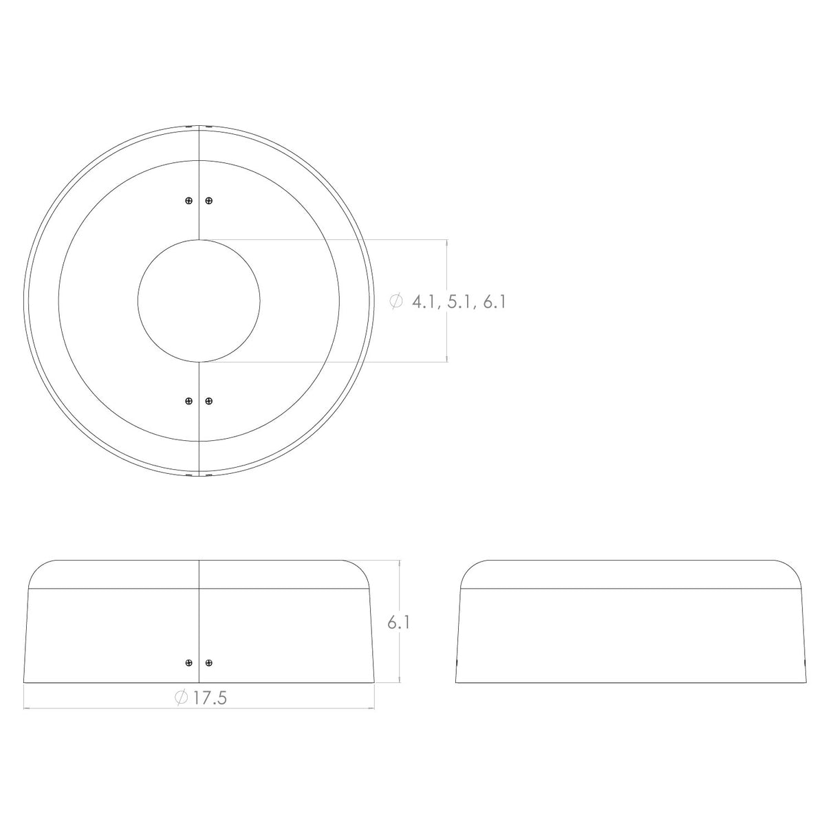 SC2 Spun Clamshell Light Pole Base Cover for 4" Round Light Poles