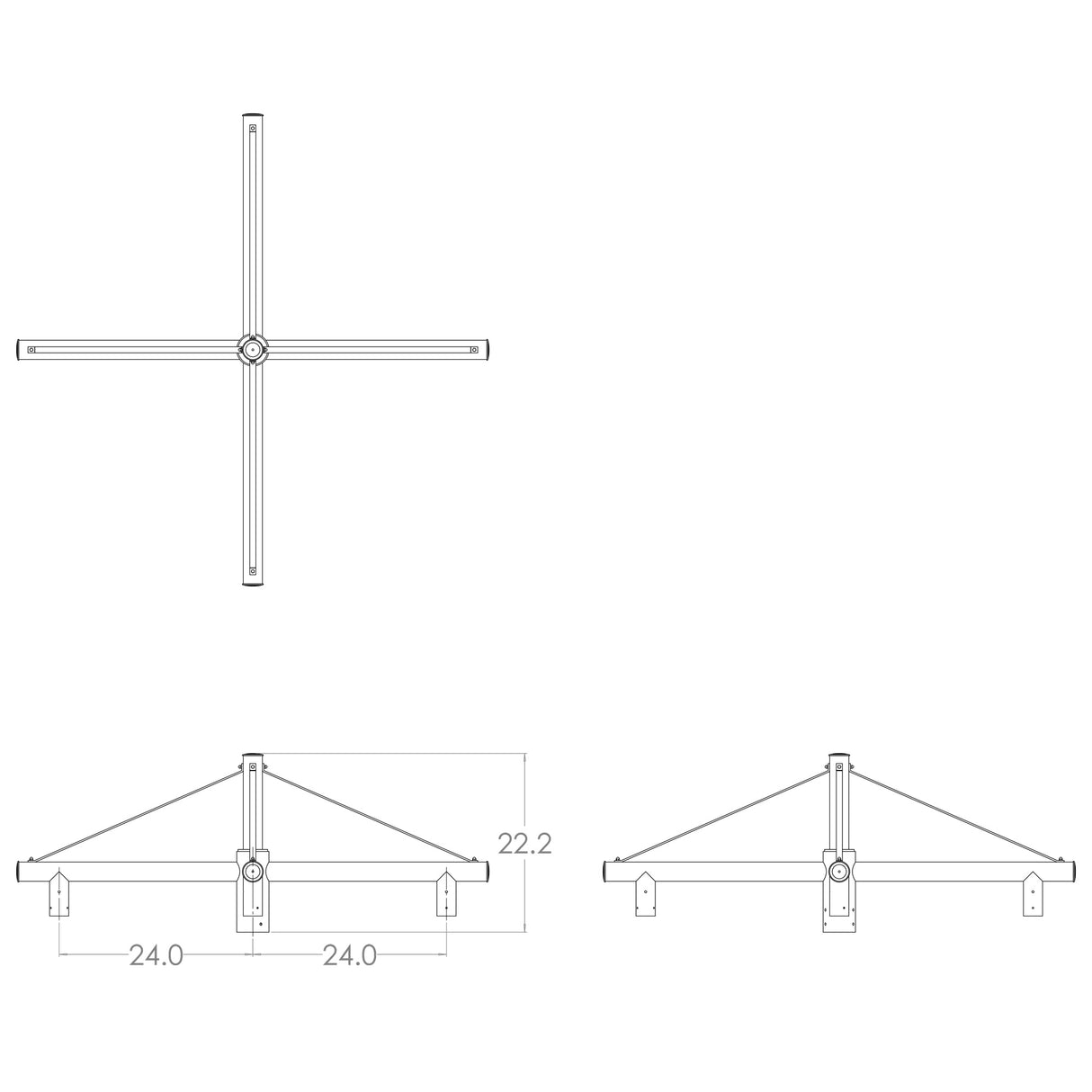 AR4 4@90 Suspension Arm Pole Top Bracket