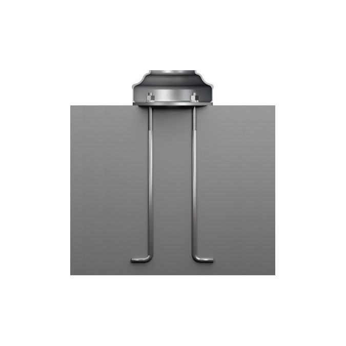 14' Tall x 4.0" OD x 0.125" Thick, Fluted Round Straight Aluminum, Decorative Arlen Style Anchor Base Light Pole
