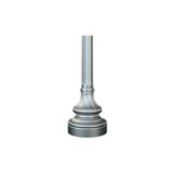 16' Tall x 5.0" OD x 0.125" Thick, Fluted Round Straight Aluminum, Decorative Arlen Style Anchor Base Light Pole
