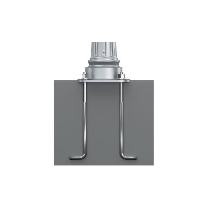 14' Tall x 4.0" Base OD x 3.0" Top OD x 0.125" Thick, Round Tapered Aluminum, Decorative Homewood Style Anchor Base Light Pole