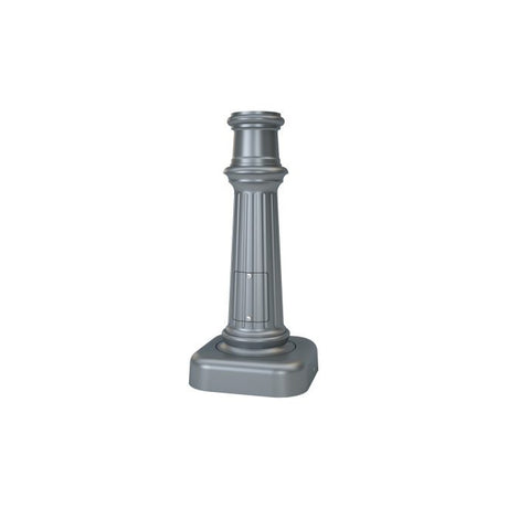 14' Tall x 4.0" OD x 0.125" Thick, Fluted Round Straight Aluminum, Decorative Homewood Style Anchor Base Light Pole