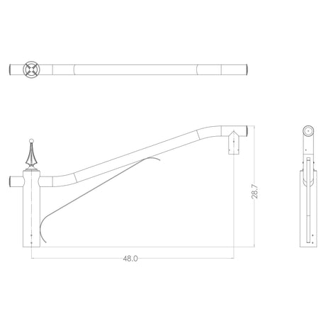 HS1 Single Deco Upsweep Arm