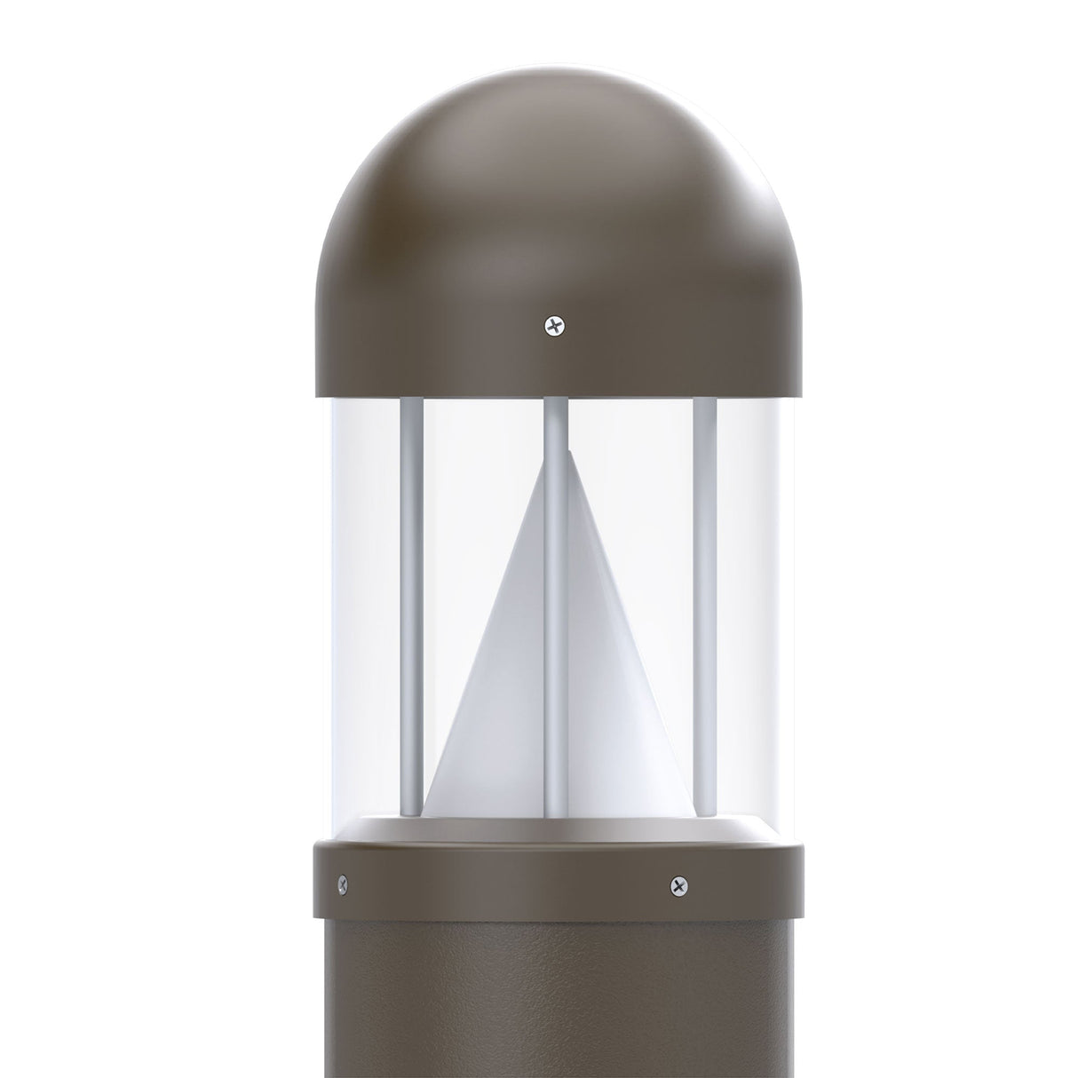 30W, WiLLstudio 42" Round Dome Top Bollard LED Light Fixture, 4000 Lumens