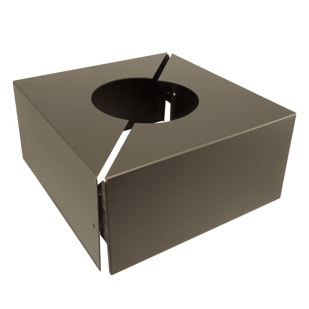 10.125" x 10.125" x 5" Square Aluminum Base Cover for 4" OD Round Light Pole