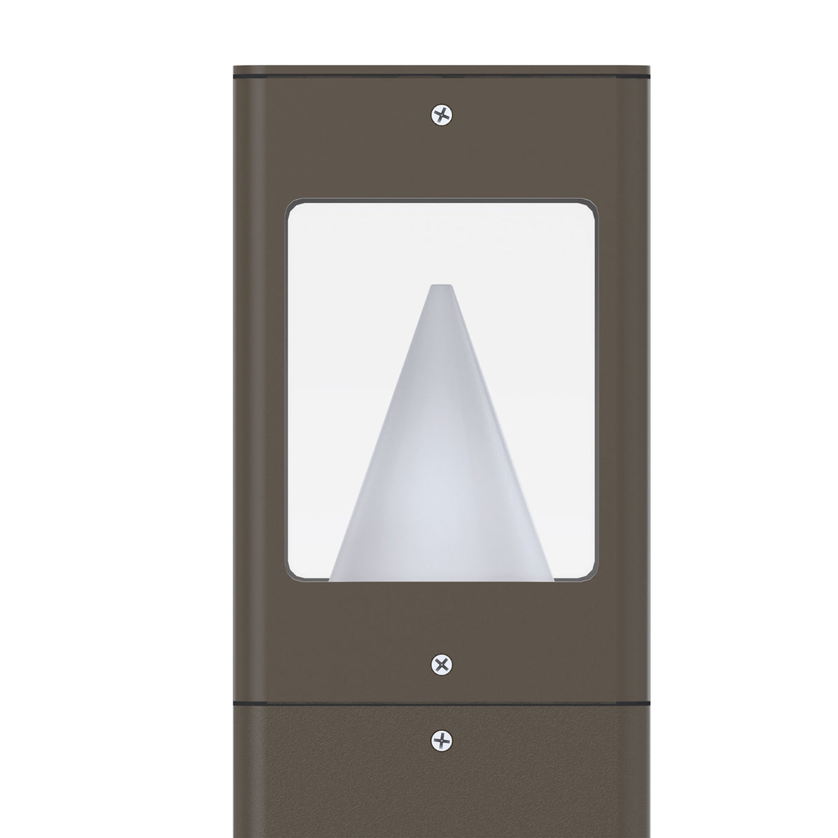 20W, WiLLstudio 42" Square Flat Top Bollard LED Light Fixture, 3000 Lumens