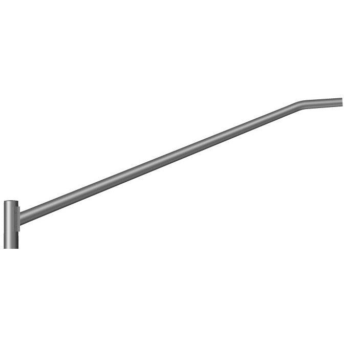 Single Fixture Mount, 6' Long, Aluminum Tapered Elliptical Mast Arm Bracket, Bolt-On Pole Mount