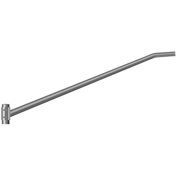Single Fixture Mount, 4' Long, Aluminum Tapered Elliptical Mast Arm Bracket, Pole Top Clamp Mount