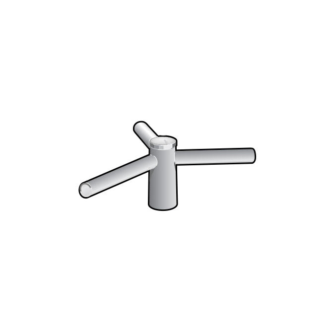 4 @ 90 deg. Fixture Mount, 18" Long, Aluminum Spoke Bracket, Pole Top Mount