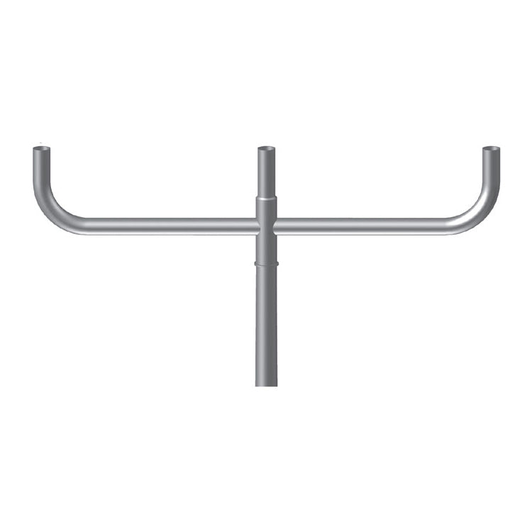 3 @ 180 deg. Fixture Mount, Steel Bullhorn Bracket, Pole Top Mount