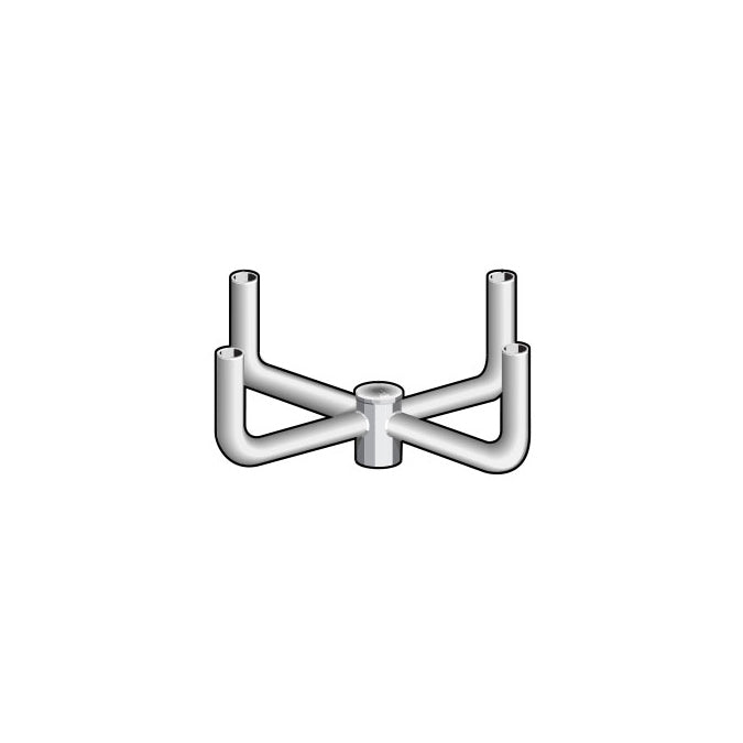 4 @ 90 deg. Fixture Mount, Aluminum Bullhorn Bracket, Pole Top Mount