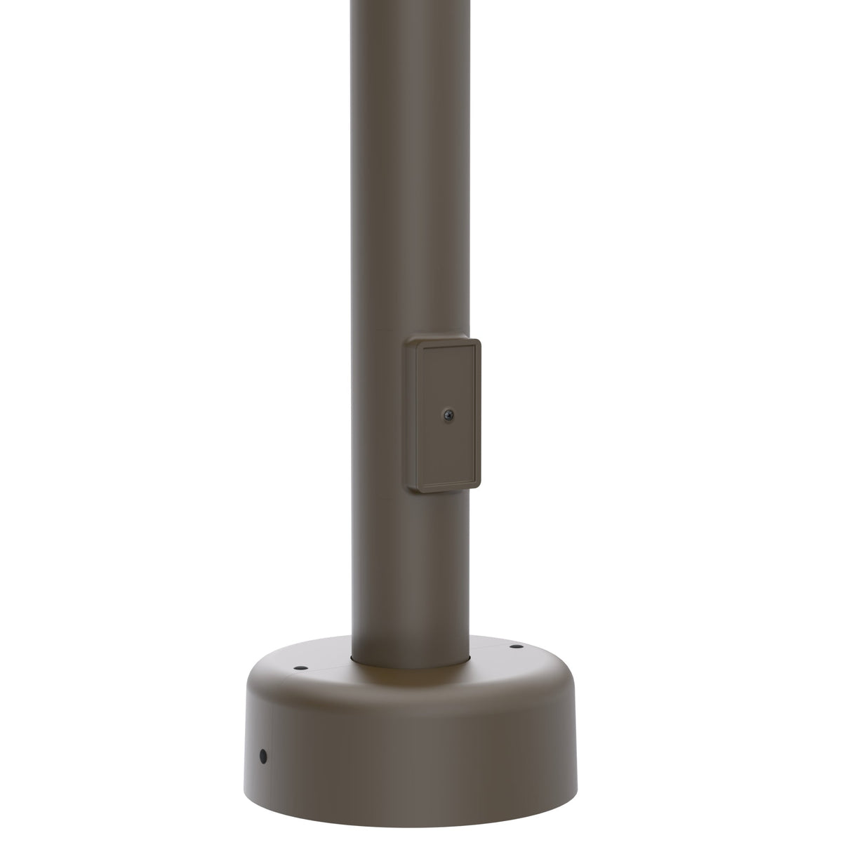 25' Tall x 5.0" OD x 11ga Thick, Round Straight Steel, Anchor Base Light Pole