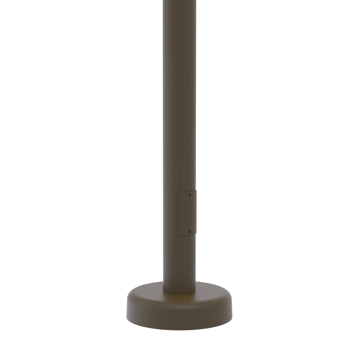 8' Tall x 4.0" Base OD x 3.0" Top OD x 0.125" Thick, Round Tapered Aluminum, Hinged Anchor Base Light Pole