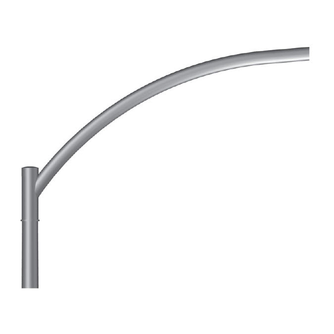 Single Fixture Mount, 6' Long, Steel Upsweep Bracket, Pole Top Mount