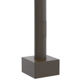 8' Tall x 4.0" OD x 0.125" Thick, Round Straight Aluminum, Anchor Base Light Pole