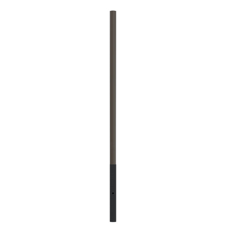 10' Above Grade x 4.0" OD  x 0.125" Thick, Round Straight Aluminum, Direct Burial Light Pole