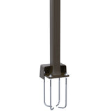 30' Tall x 4.0" OD x 7ga Thick, Square Straight Steel, Anchor Base Light Pole