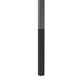 12' Above Grade x 4.0" OD  x 0.125" Thick, Square Straight Aluminum, Direct Burial Light Pole