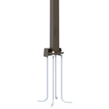 20' Tall x 5.3" Base OD x 3.1" Top OD x 11ga Thick, Square Tapered Steel, Anchor Base Light Pole