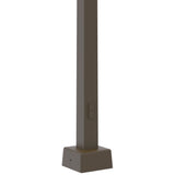 39' Tall x 7.1" Base OD x 2.9" Top OD x 7ga Thick, Square Tapered Steel, Anchor Base Light Pole