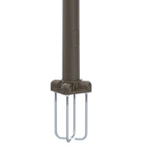 20' Tall x 6.0" Base OD x 4.0" Top OD x 0.156" Thick, Round Tapered Aluminum, Anchor Base Light Pole with 4' Davit Arm