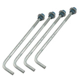 3/4" x 17" x 3" Heavy Duty Light Pole Anchor Bolt Kits - 4 Bolts Per Kit - FREE Ground Shipping