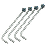 3/4" x 17" x 3" Heavy Duty Light Pole Anchor Bolt Kits - 4 Bolts Per Kit - FREE Ground Shipping