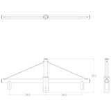 AR2 2@180 Suspension Arm Pole Top Bracket