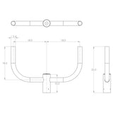 BH2 2@180 2.38” OD Bullhorn, Round Pole or Tenon Mount