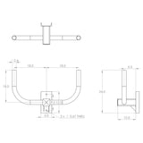 BH2 2@180 2.38” OD Bullhorn, Wood Pole Mount