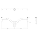 BR22 2@180 24” Upsweep Arm