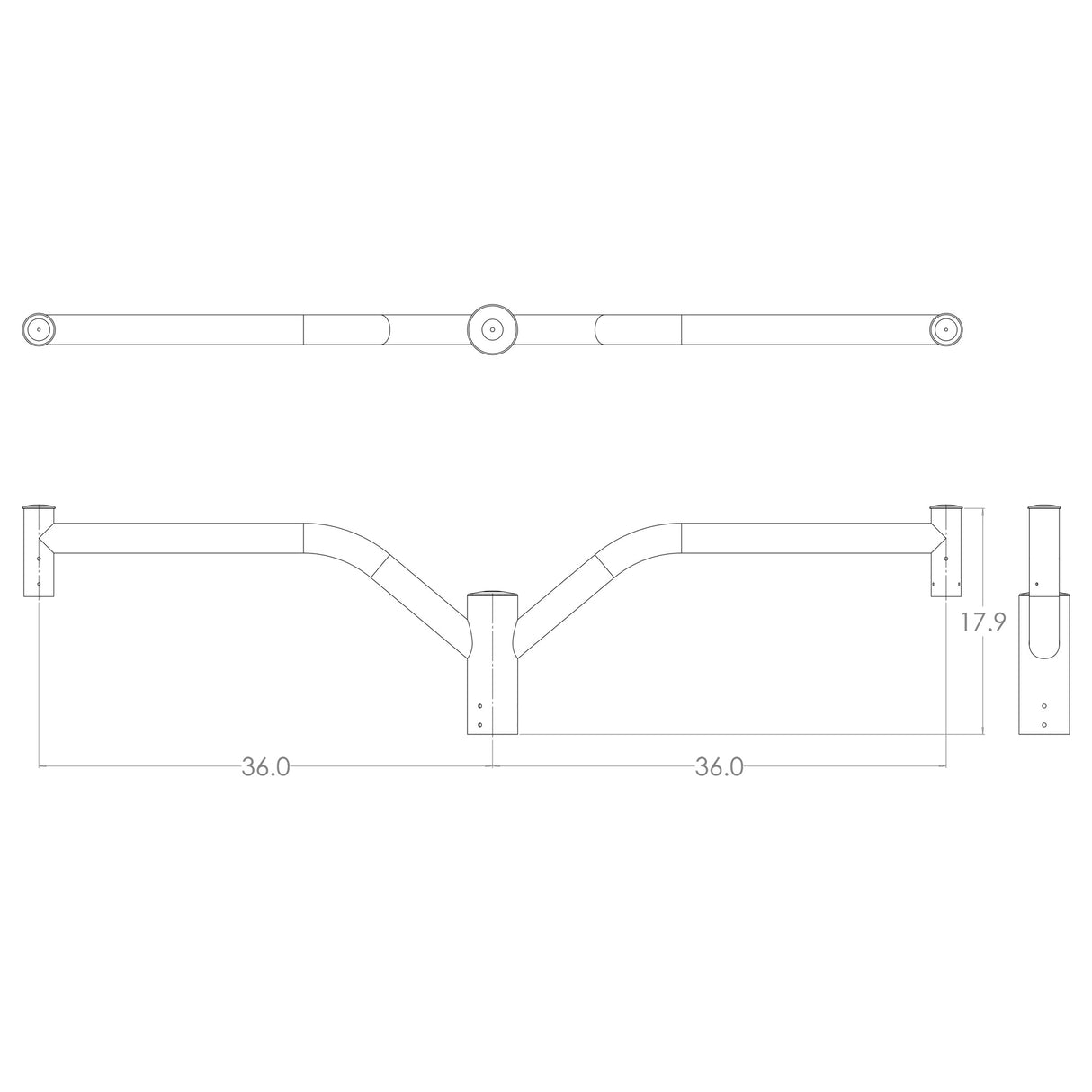 BR23 2@180 36” Upsweep Arm