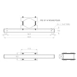 CK2 2 Light Crossarm, 2@180, Clamp Mount