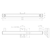 CK2 2 Light Crossarm, 2@180, Wood Pole Mount