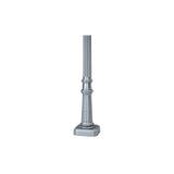 10' Tall x 4.0" OD x 0.125" Thick, Fluted Round Straight Aluminum, Decorative Homewood Style Anchor Base Light Pole