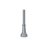 10' Tall x 4.0" OD x 0.125" Thick, Fluted Round Straight Aluminum, Decorative York Style Anchor Base Light Pole