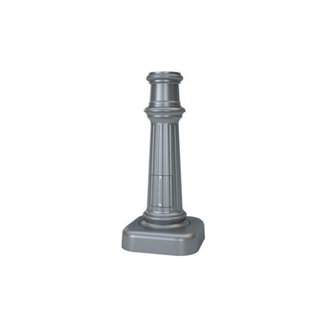 10' Tall x 4.0" OD x 0.125" Thick, Round Straight Aluminum, Decorative Homewood Style Anchor Base Light Pole