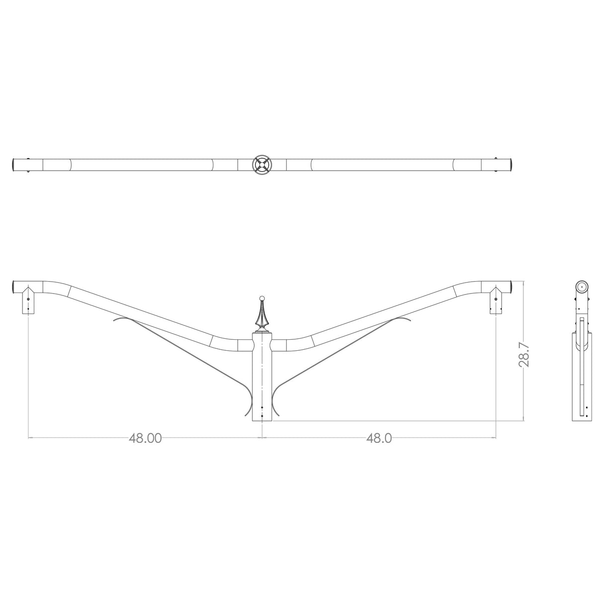 HS2 2@180 Deco Upsweep Arm